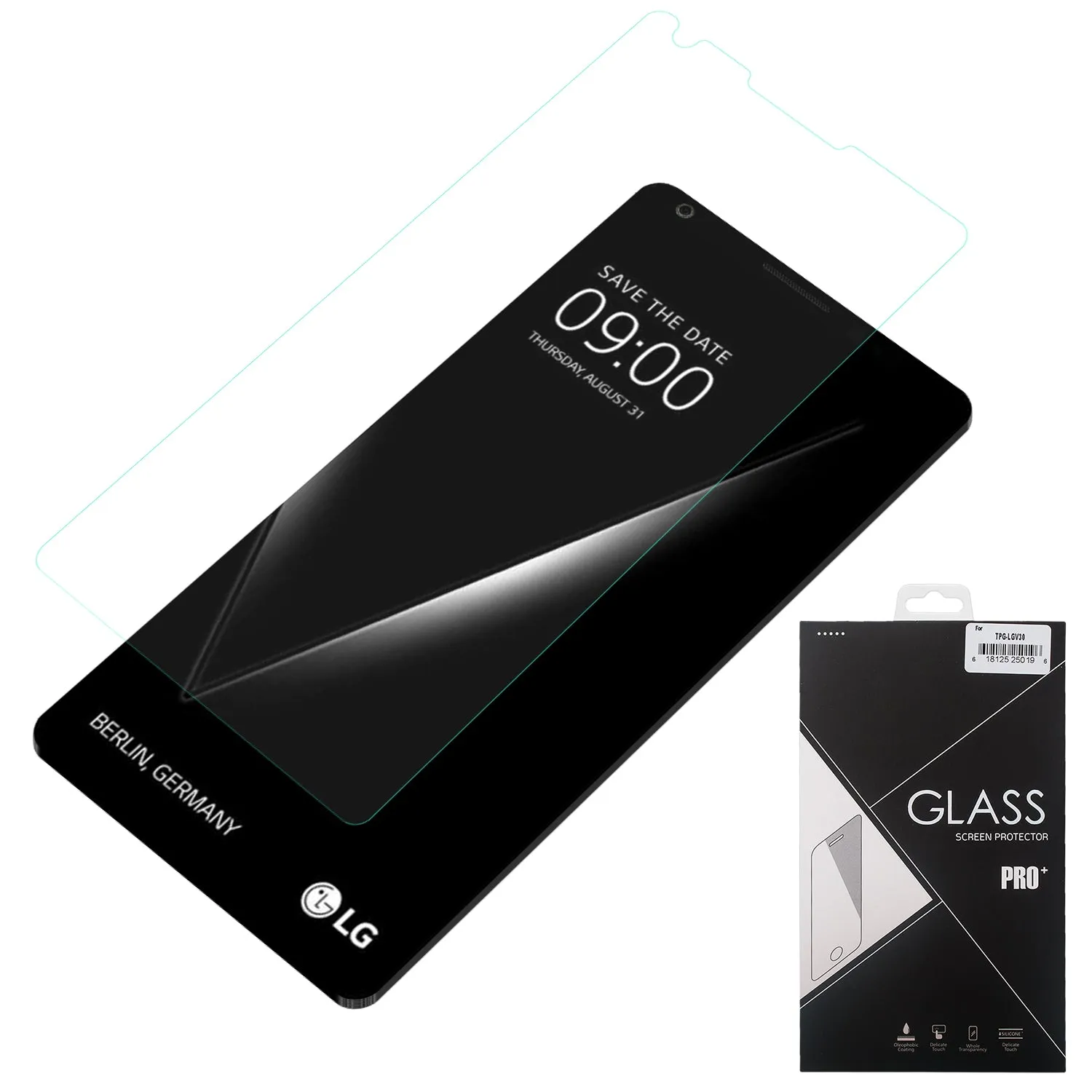 LG V30, LG V30 Plus Premium Tempered Glass Screen Protector - Scratch Free Ultra Slim 0.3mm Screen Guard