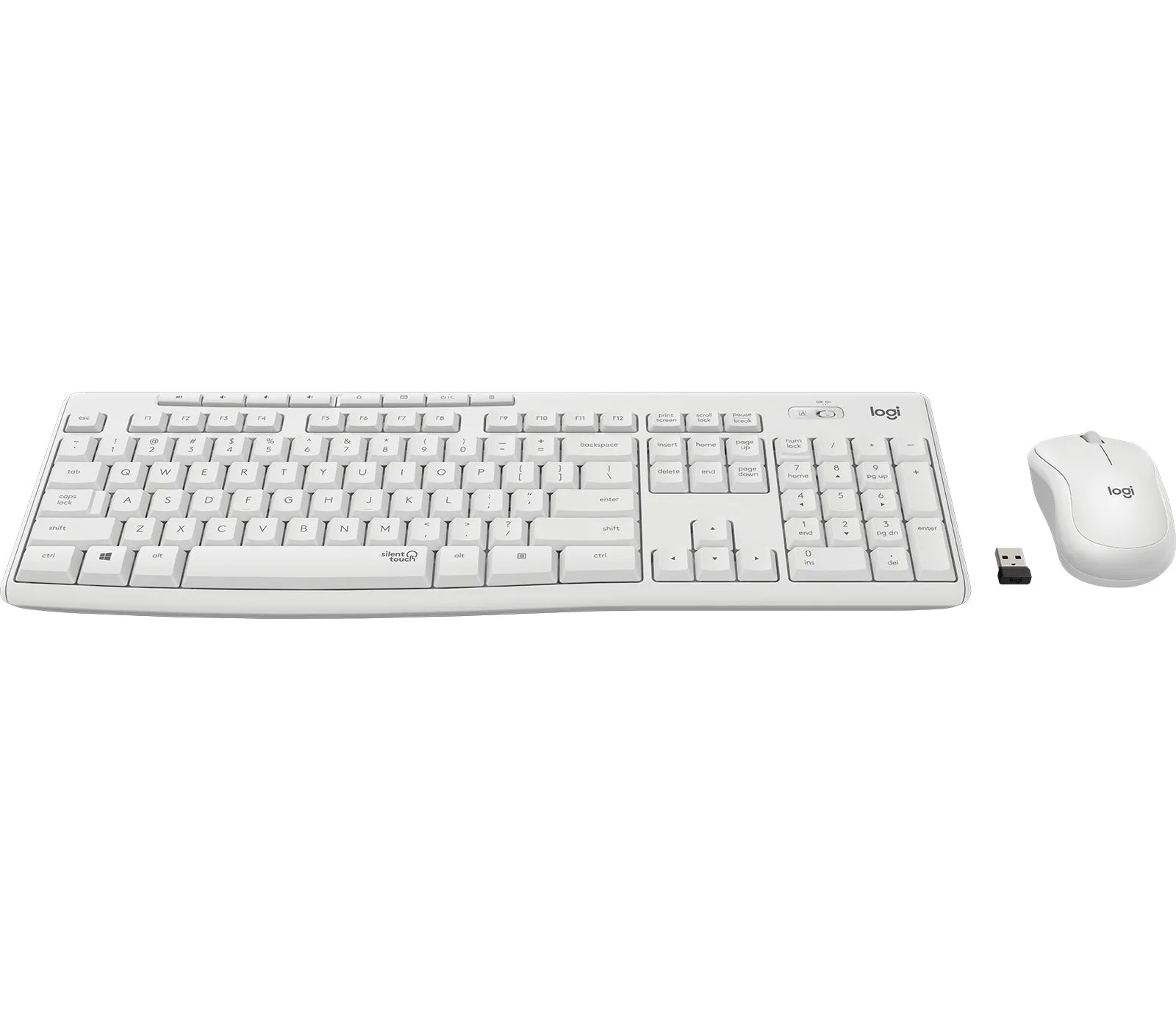 Logitech Mk295 Silent - Keyboard And Mouse Set - German - Off White