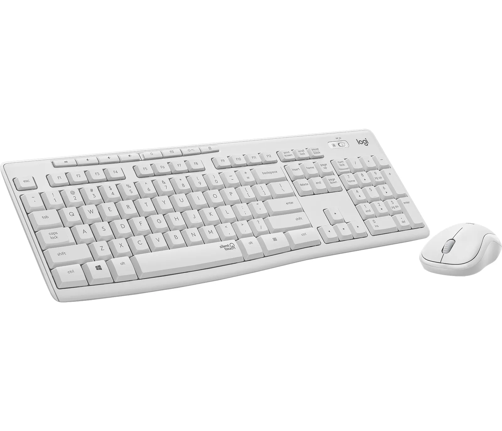 Logitech Mk295 Silent - Keyboard And Mouse Set - German - Off White