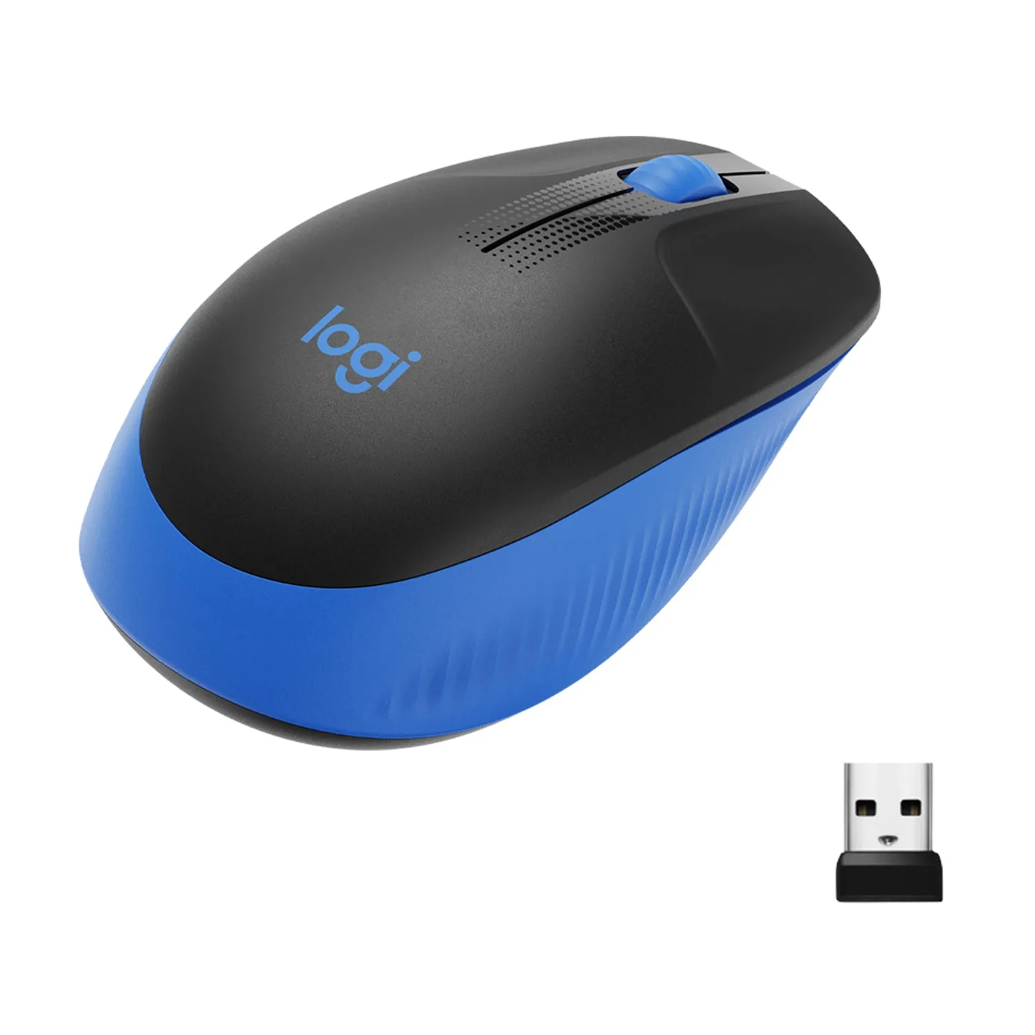 M190 Full-Size Wireless Mouse - Blue