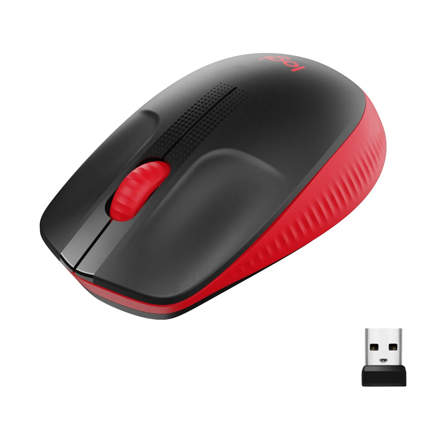 M190 Full-Size Wireless Mouse - Red