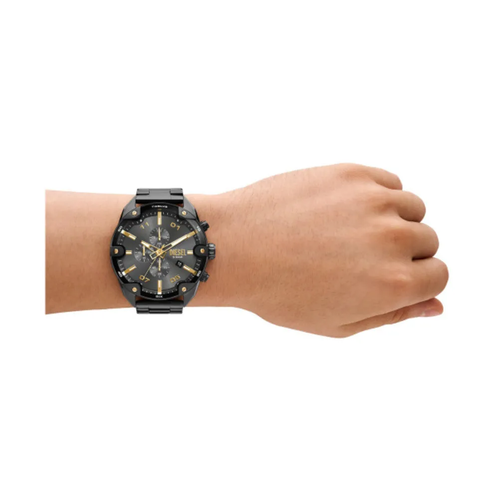 Men Spiked Gunmetal 49mm Watch