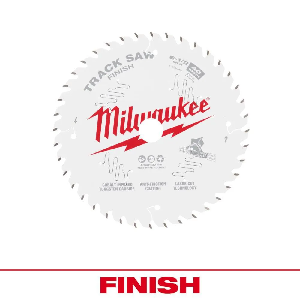 Milwaukee 48-40-0625 6-1/2" 40T Finish Track Saw Blade