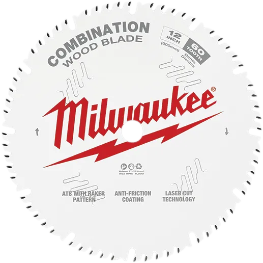 Milwaukee 48-40-1222 12" 60T Combination Circular Saw Blade