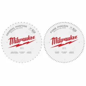 Milwaukee 48-40-1232 12" 44T   80T Two Pack Circular Saw Blade