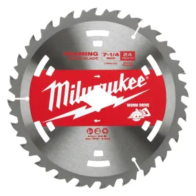 Milwaukee 48-40-1713 7-1/4" 24T Construction Worm Drive Framing Contractor Pack (25PK)