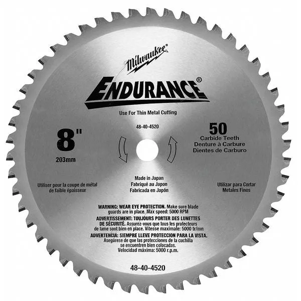 Milwaukee 48-40-4520 8" Thin Metal Cutting Circular Saw Blade