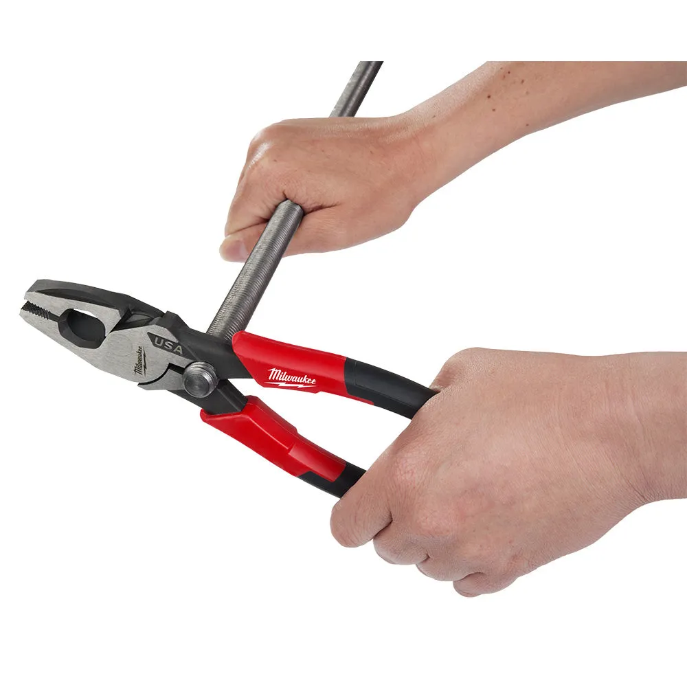 Milwaukee MT550T 9" Lineman's Comfort Grip Pliers w/ Thread Cleaner (USA)