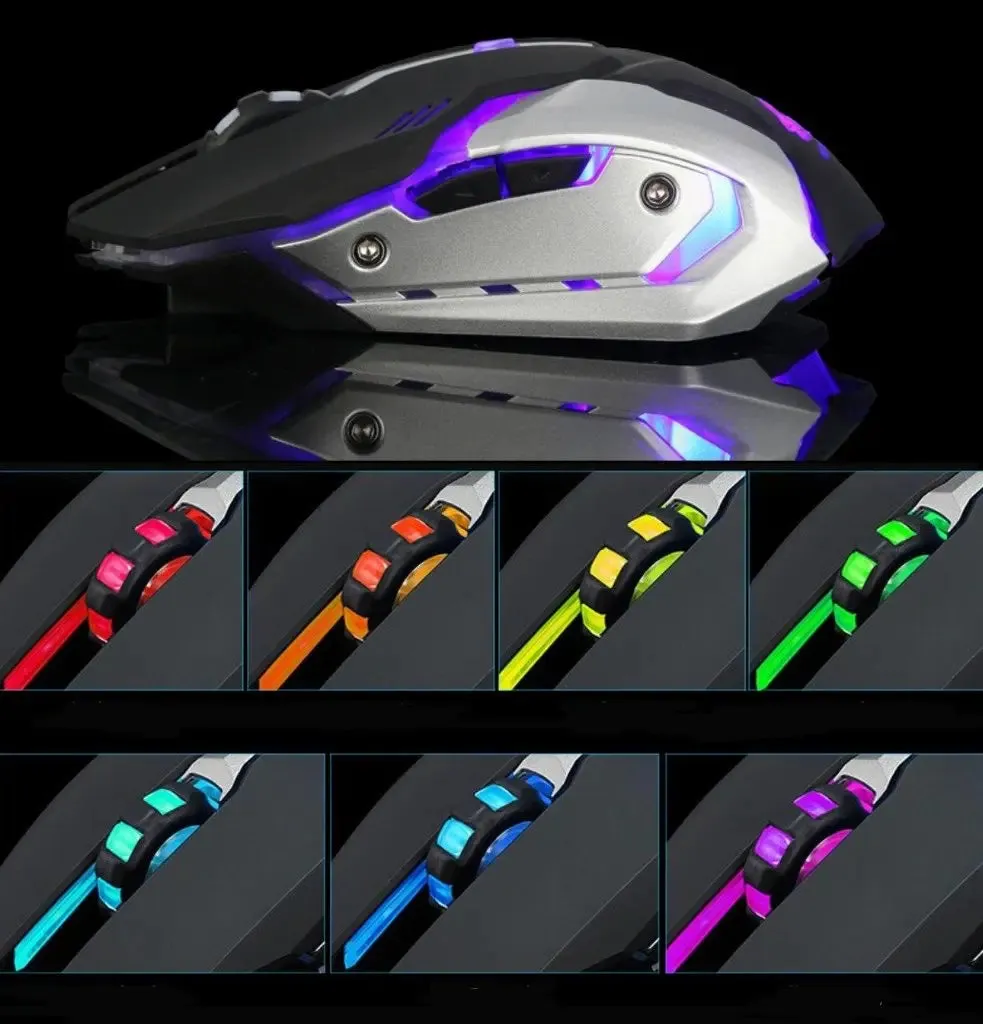 Ninja Dragon Stealth 7 Wireless Silent LED Gaming Mouse -Wireless Gaming Mouse