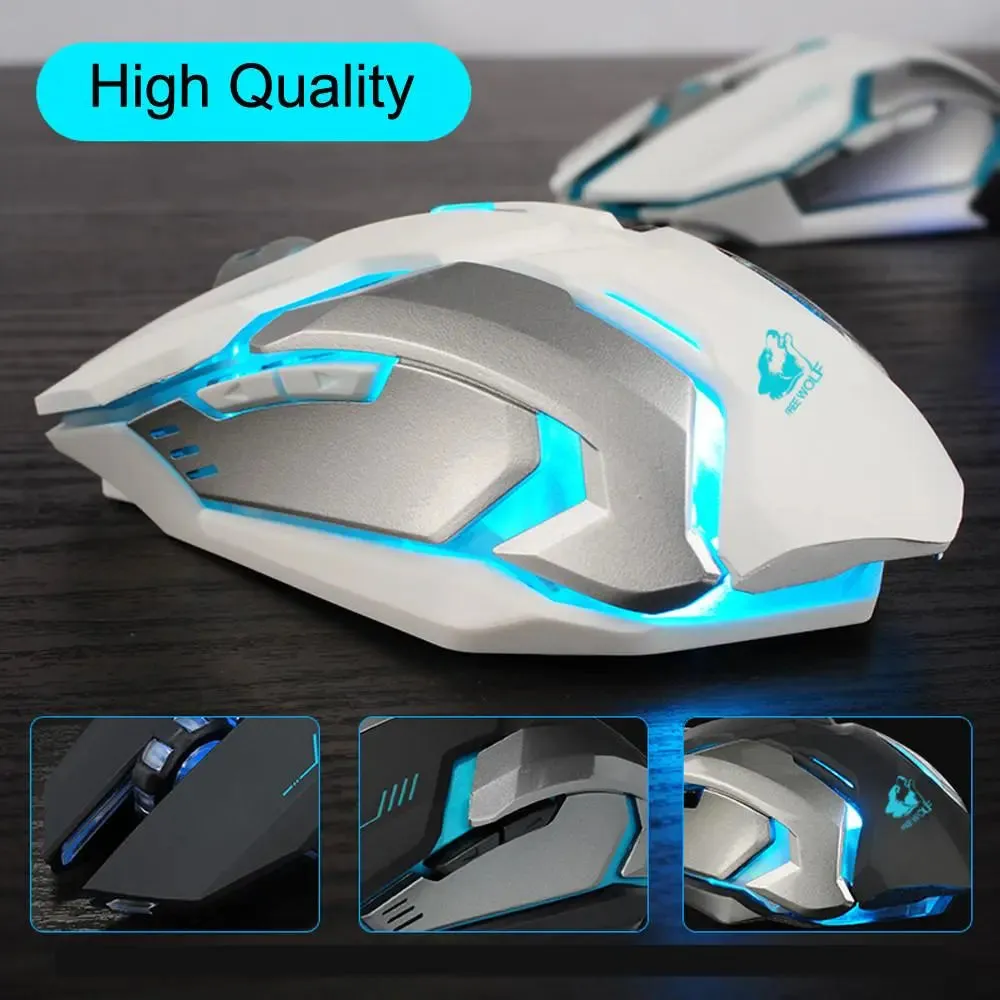 Ninja Dragon Stealth 7 Wireless Silent LED Gaming Mouse -Wireless Gaming Mouse