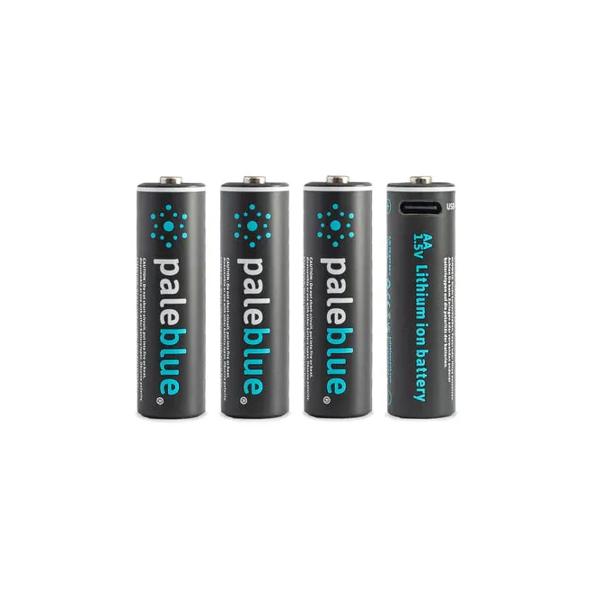 PALE BLUE AA RECHARGABLE BATTERY 4 PACK USB-C