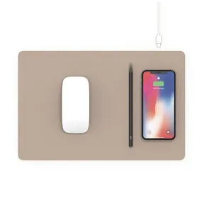 Pout Hands3  Pro - Mouse Pad With High-Speed Wireless Charging, Latte Cream