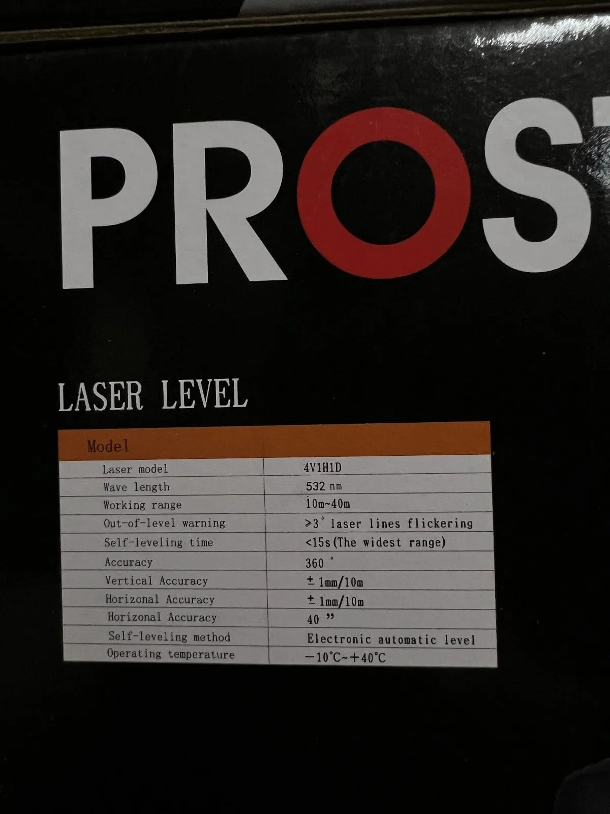 Prost/Abo Laser Level Green Line 4V1H1D Comes With Remote | Model : LASER-PRO-4V1H1D