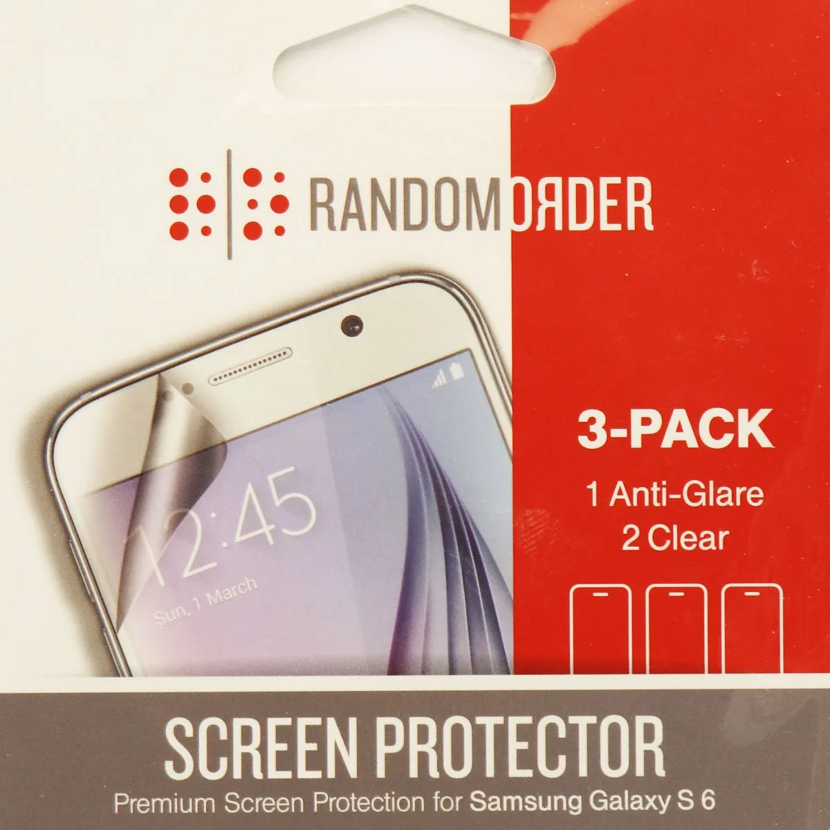 Random Order Screen Protector 3 Pack for Samsung Galaxy S6