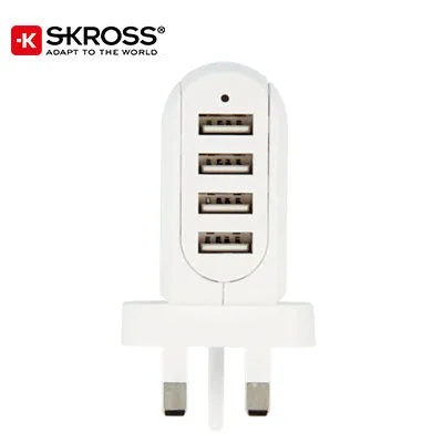 SKROSS 4 Port USB Charger - UK