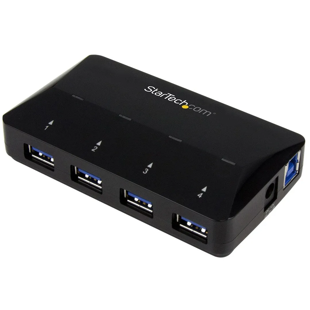 Startech.Com 4-Port Usb 3.0 Hub Plus Dedicated Charging Port - 1 X 2.4A Port~4-Port Usb 3.0 Hub (5Gbps) Plus Dedicated C