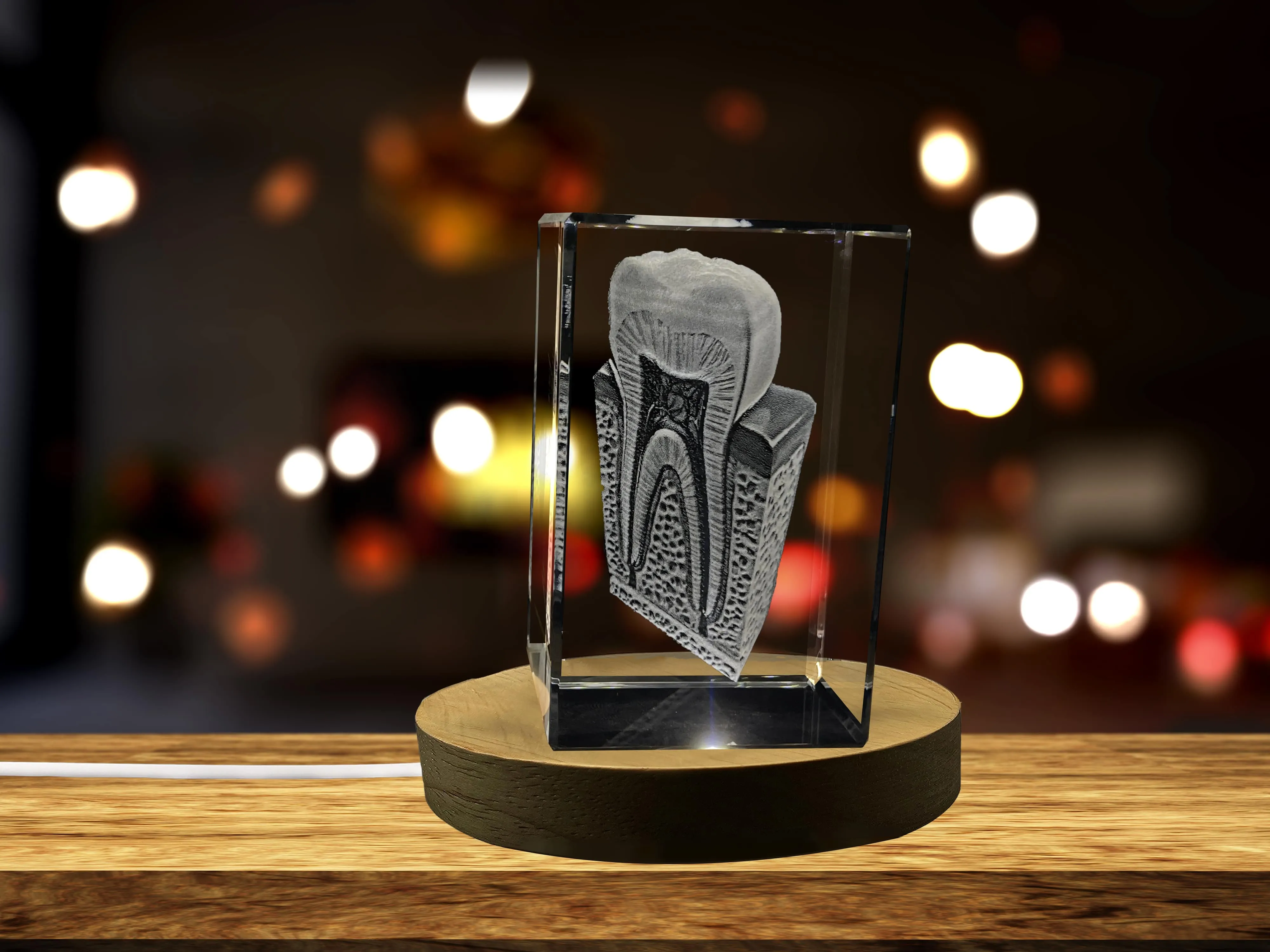 Tooth Are - 3D Engraved Crystal Tooth Keepsake - Gift For Dentist - Doctor Gift