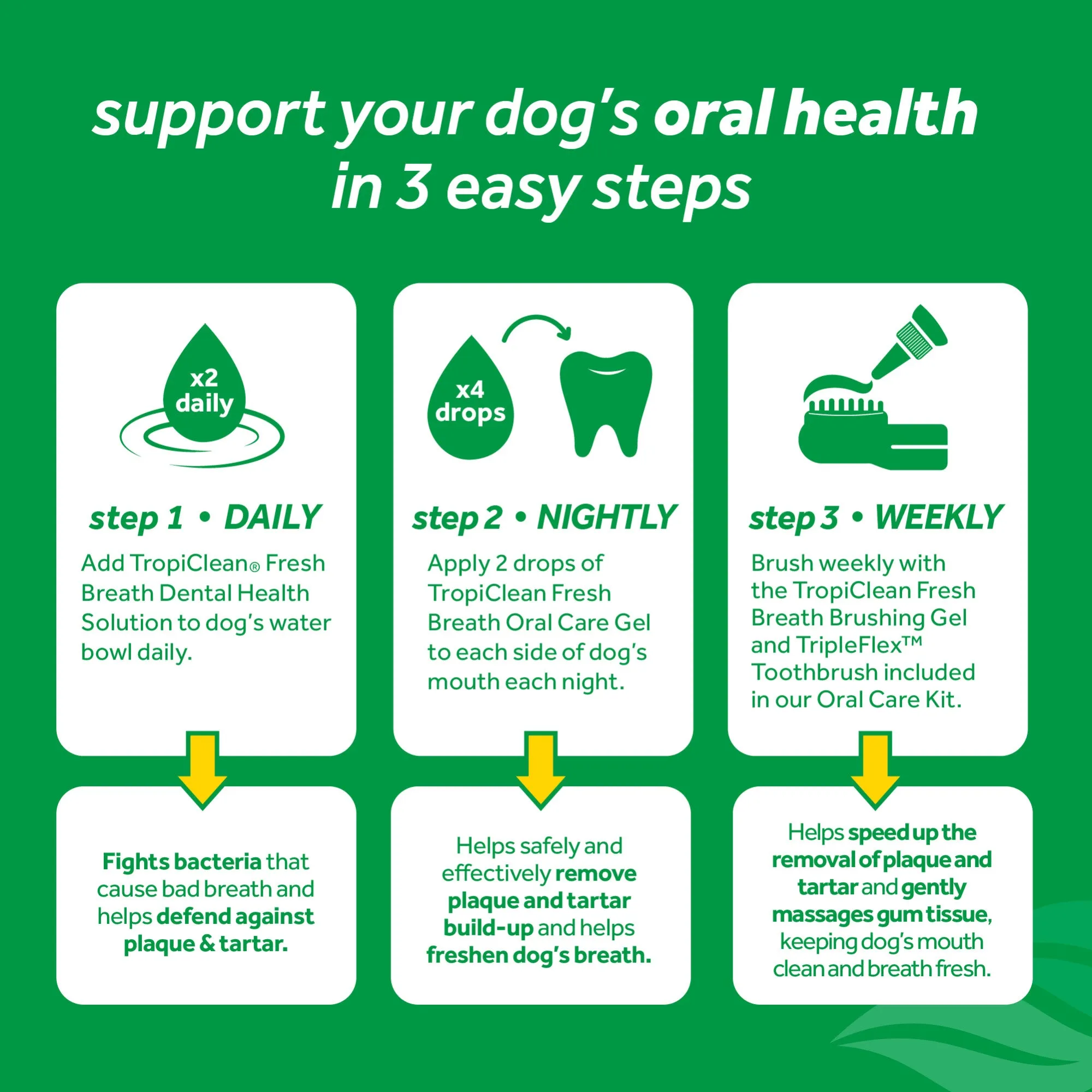 TropiClean - Oral Care Kit for Small/Medium Dogs