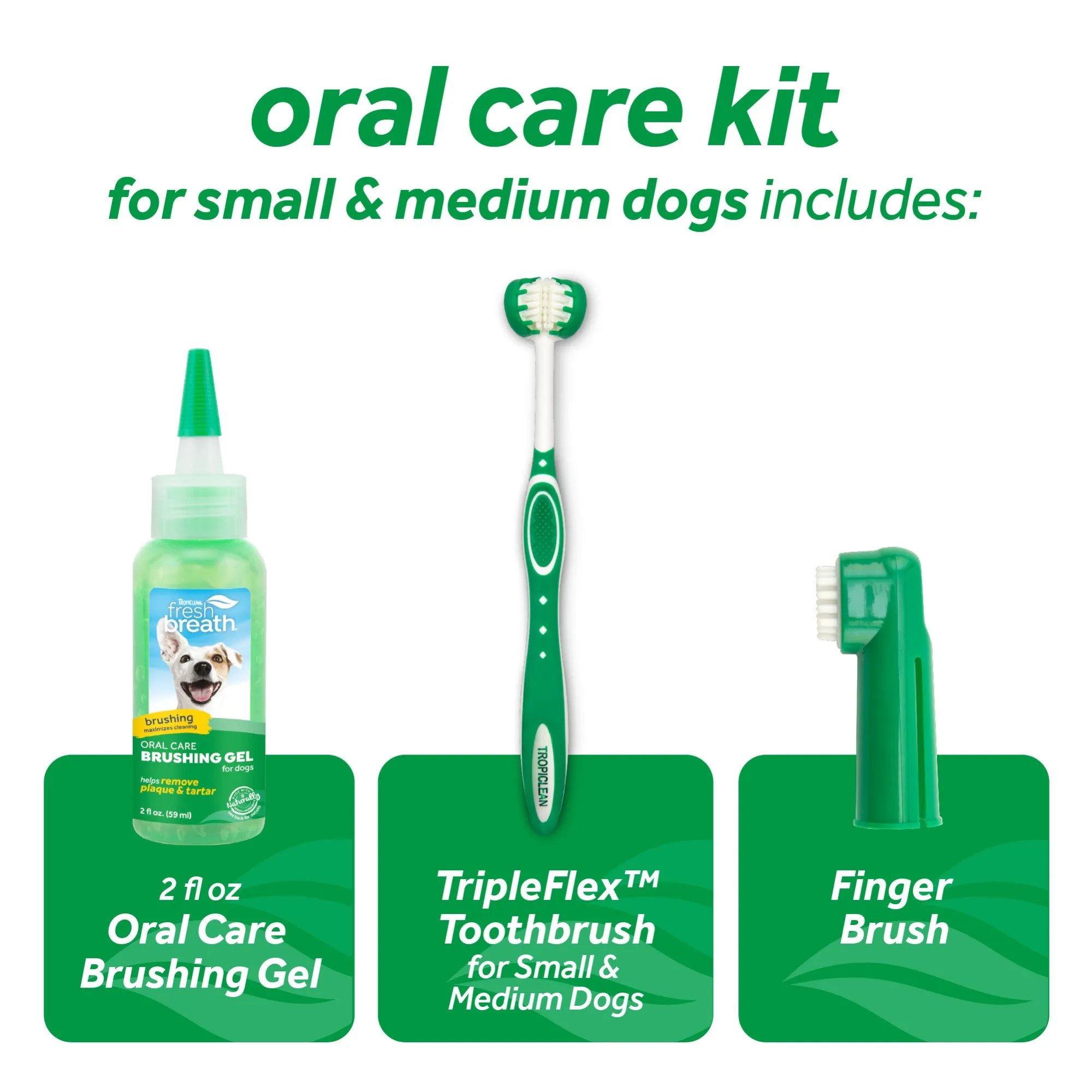 TropiClean - Oral Care Kit for Small/Medium Dogs