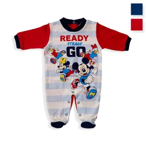 Tutina Disney Pagliaccetto neonato Mickey Mouse in cotone leggero bimbo 5505