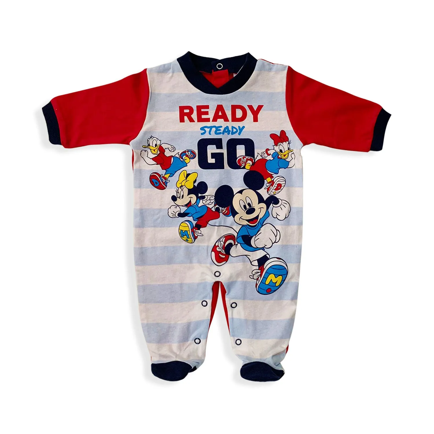 Tutina Disney Pagliaccetto neonato Mickey Mouse in cotone leggero bimbo 5505