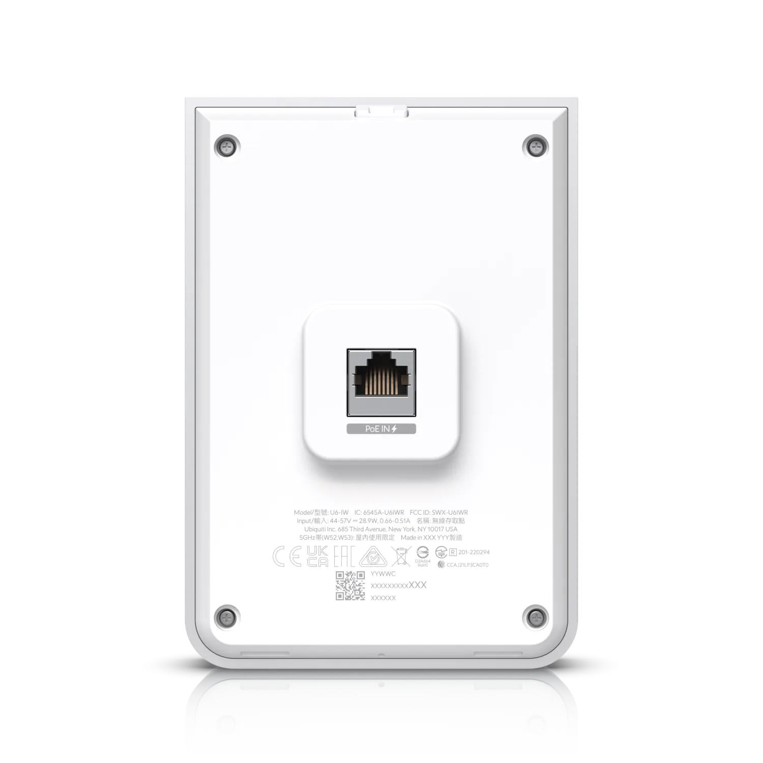 Ubiquiti U6-IW UniFi U6 In-Wall WiFi 6 Access Point