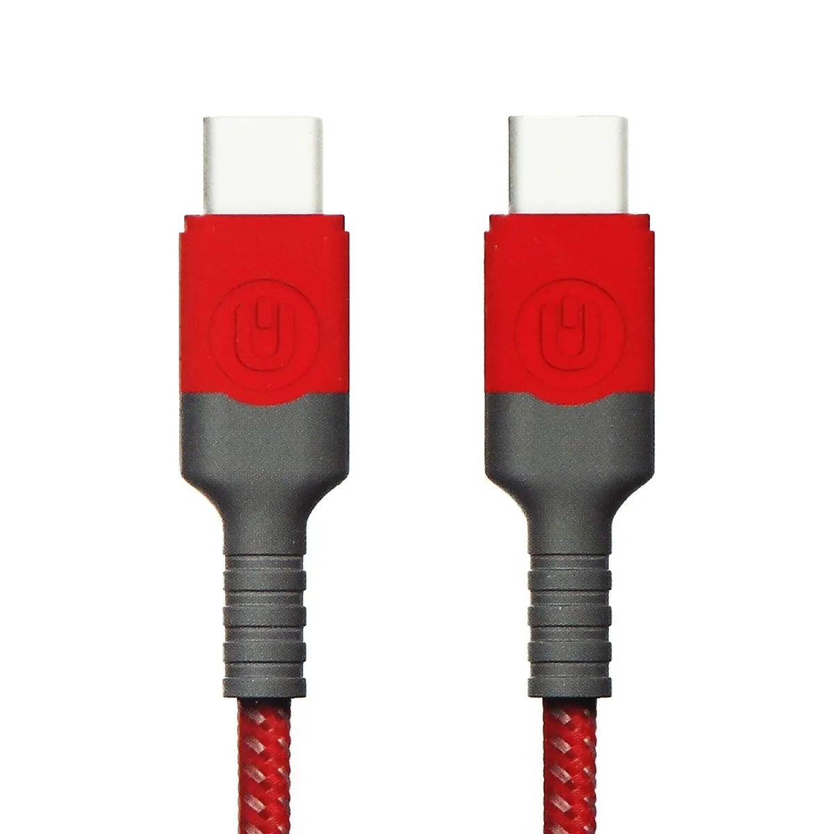 UBREAKIFIX (10-Ft) Durability Series USB-C to USB-C Braided Cable - Red