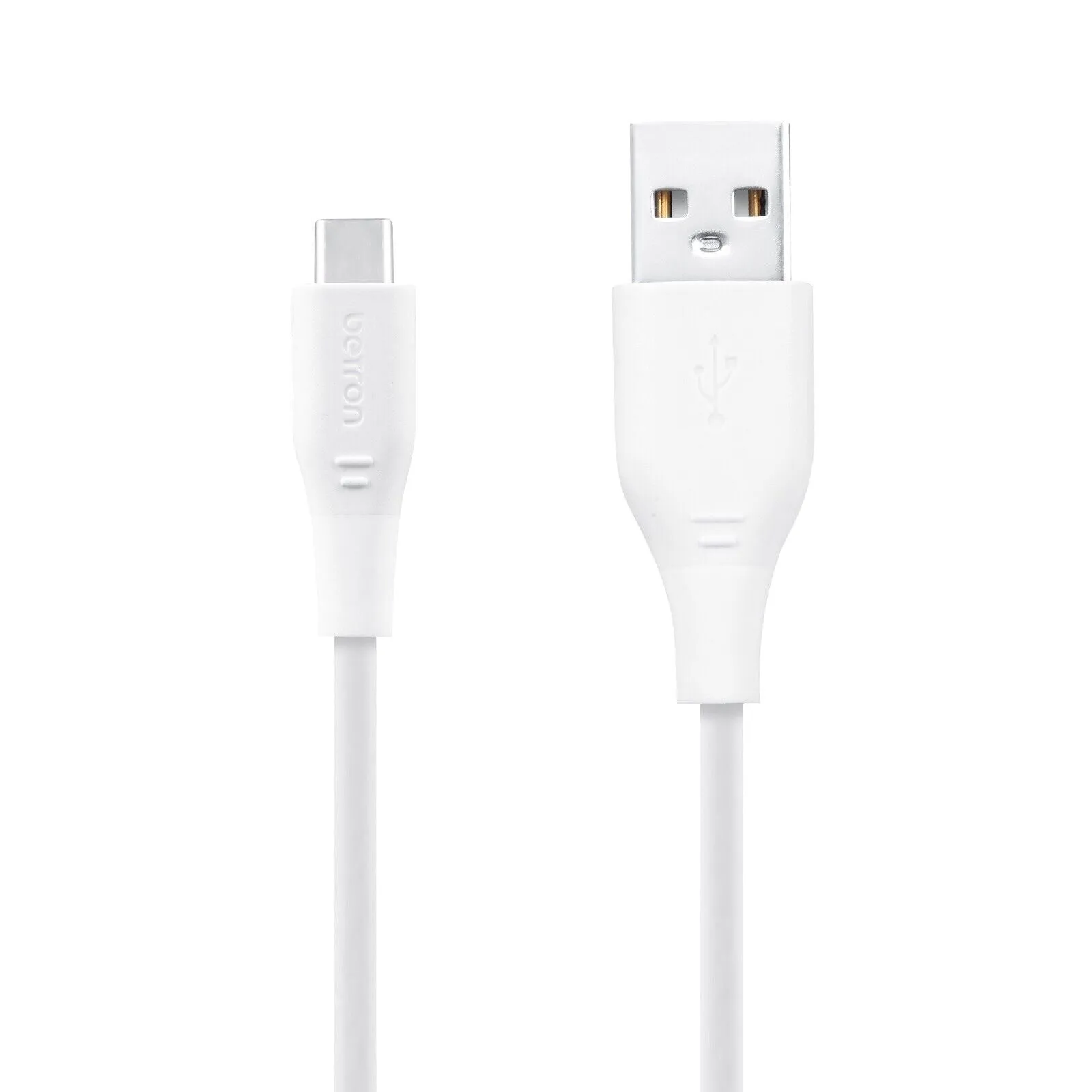 USB Fast Charger Cable Type A to Type-C Data Lead for Android USB-C Heavy Duty - 0.5 m, 1 m, 2 m, Black or White