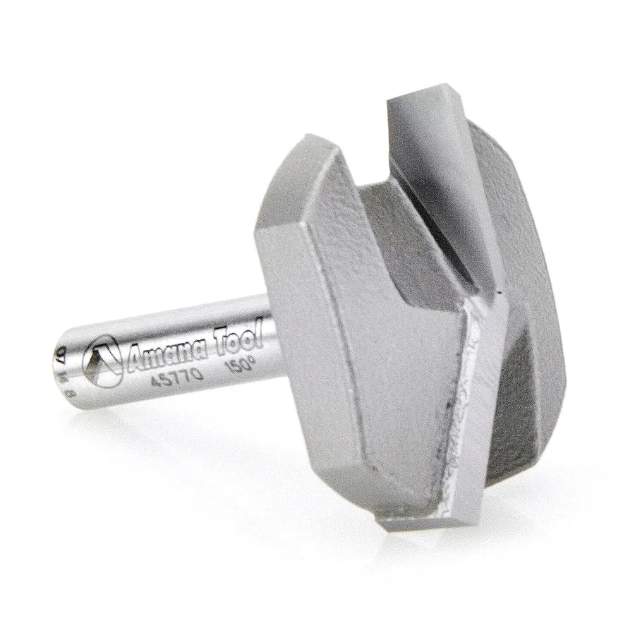 V Groove Router Bit | 150°x 1 1⁄4 Dia x 7⁄16 x 1⁄4" Shank | 45770 | 738685757703