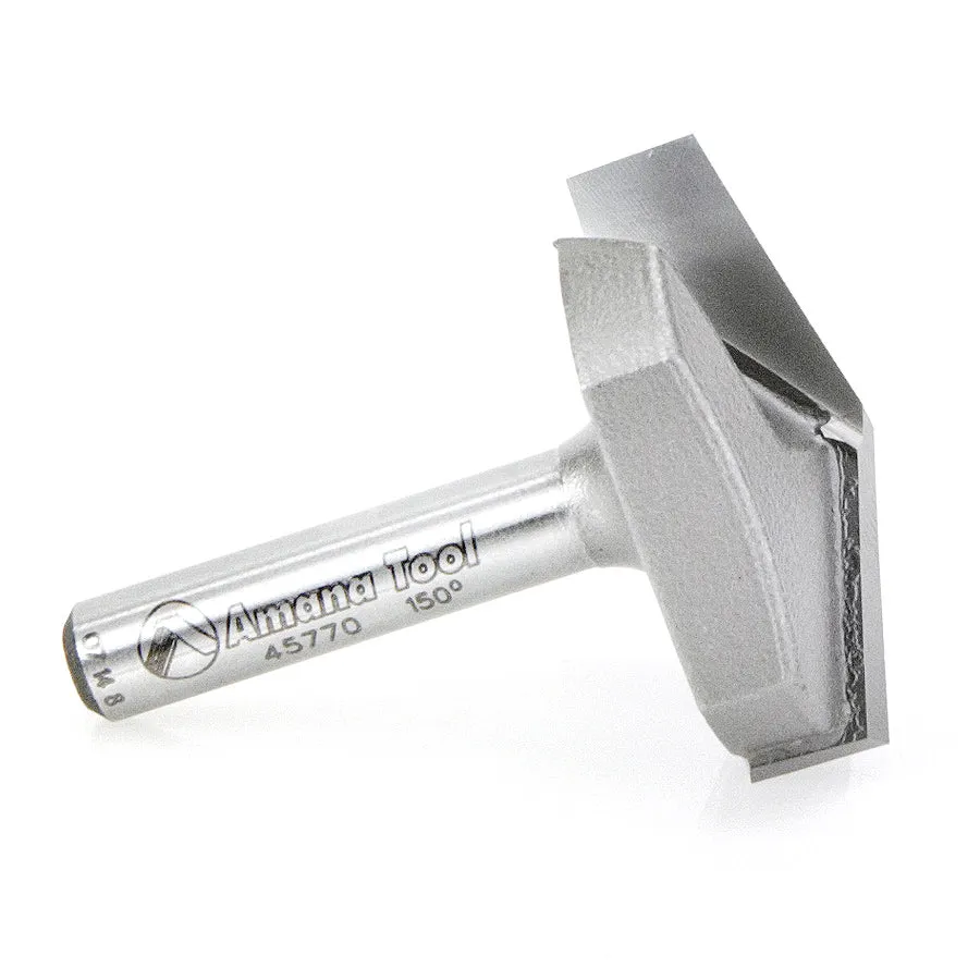 V Groove Router Bit | 150°x 1 1⁄4 Dia x 7⁄16 x 1⁄4" Shank | 45770 | 738685757703