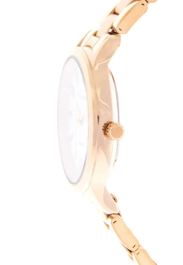 Valentino 20122197-WHITE DIAL Gold Strap Watch for Women