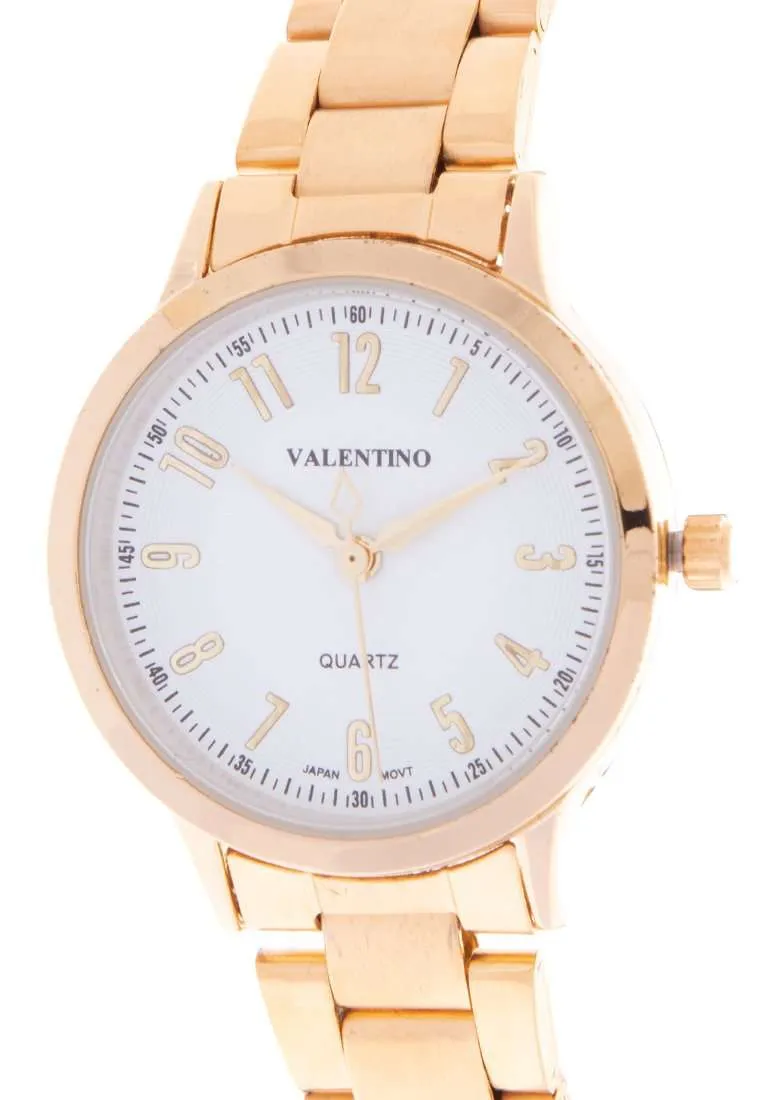 Valentino 20122197-WHITE DIAL Gold Strap Watch for Women