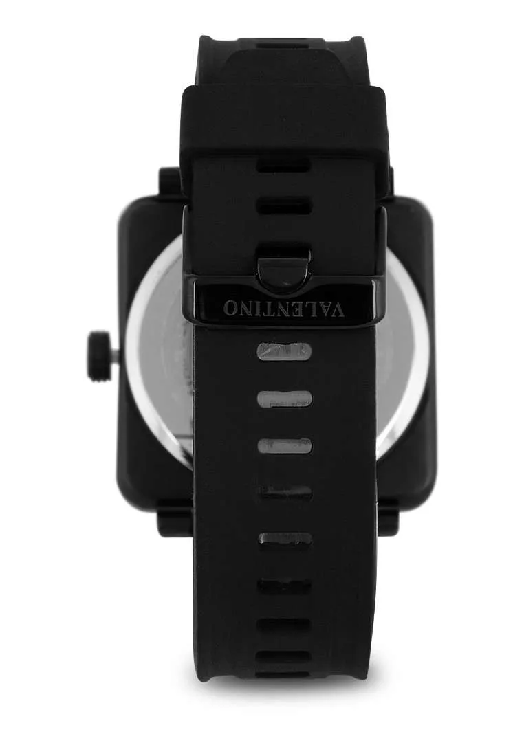 Valentino 20122292-BLK STP-BLK DL Rubber Strap for Men