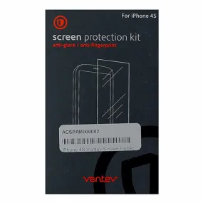 Ventev Screen Protectors for iPhone 4/4s - Retail Packaging - Clear (2 Pack)