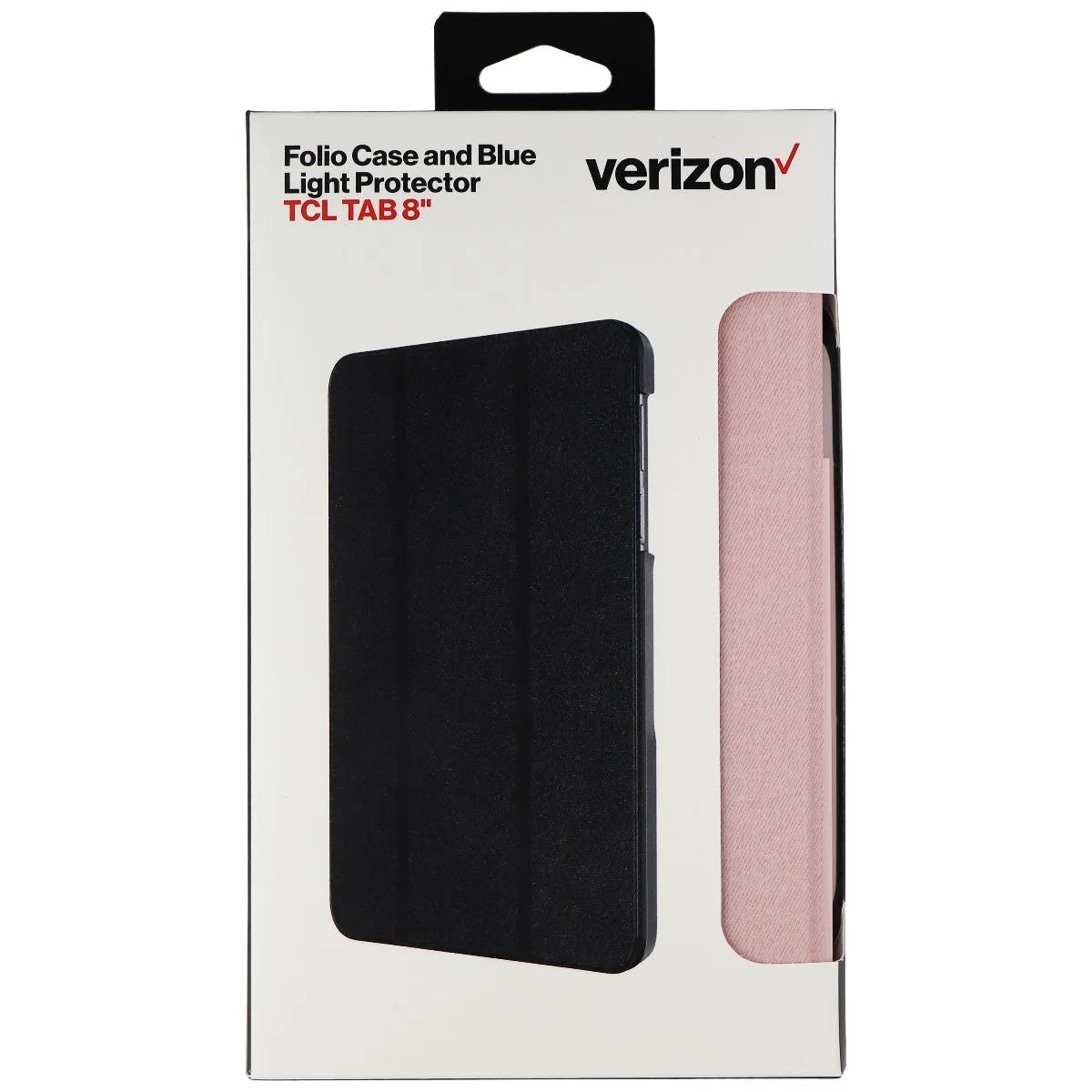 Verizon Hardshell Folio Case and Screen Protector for TCL Tab 8-inch - Pink