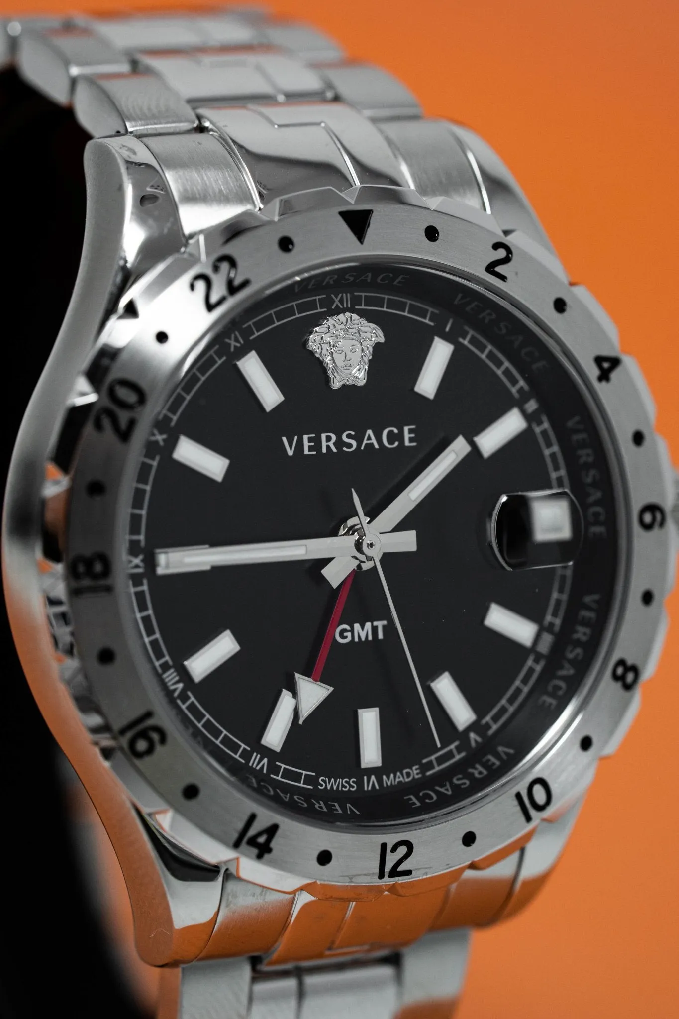 Versace Men's Watch Hellenyium GMT Black Bracelet V11020015