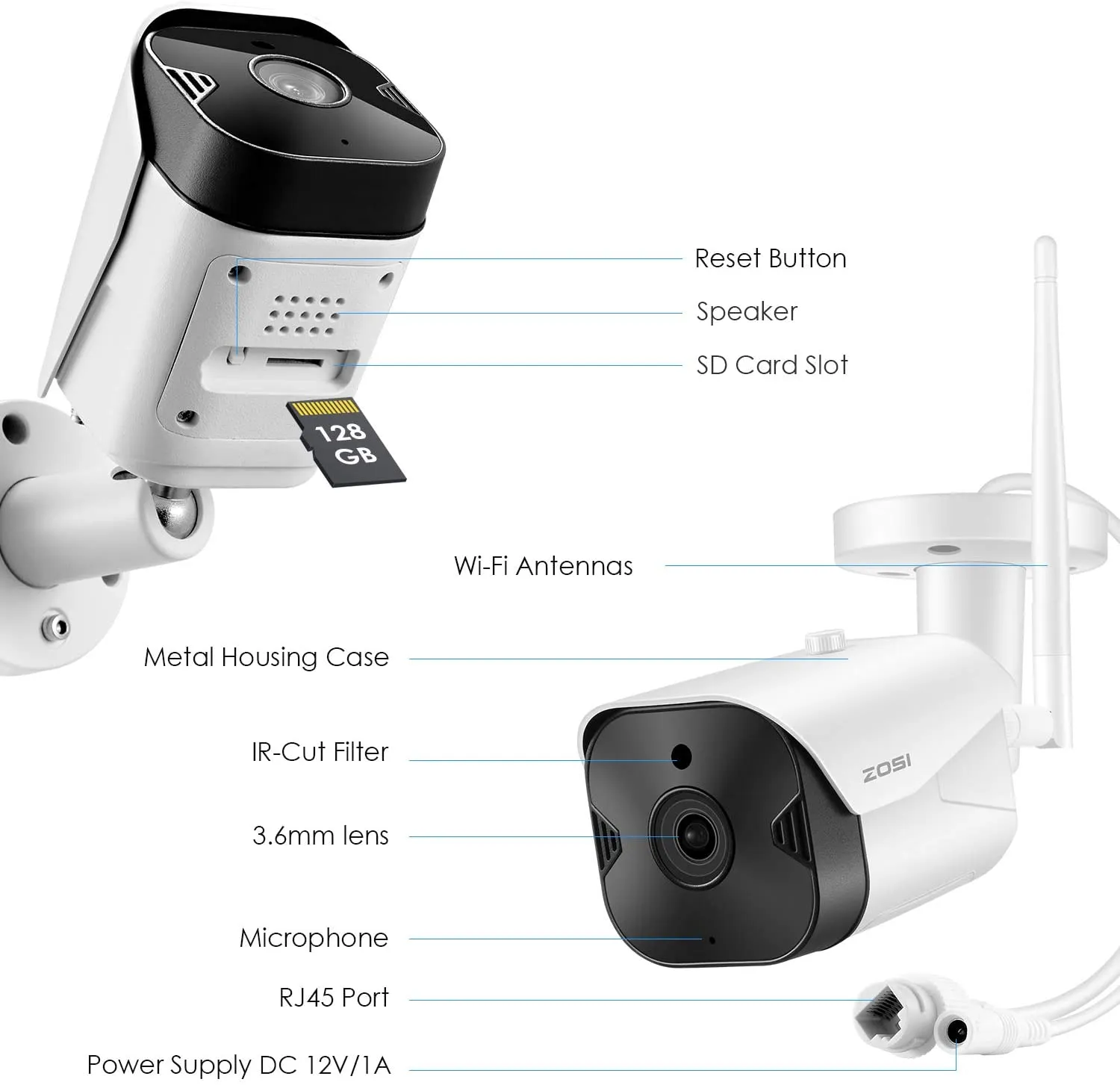 Weatherproof Wifi - Smart IP Security Camera (with night vision)