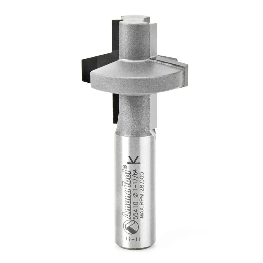 Wedge Tongue & Groove Router Bit | 15°x 1 1⁄4 Dia x 1 1⁄4 x 1⁄2" Shank | 55410 | 738685954102