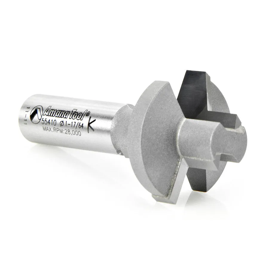 Wedge Tongue & Groove Router Bit | 15°x 1 1⁄4 Dia x 1 1⁄4 x 1⁄2" Shank | 55410 | 738685954102