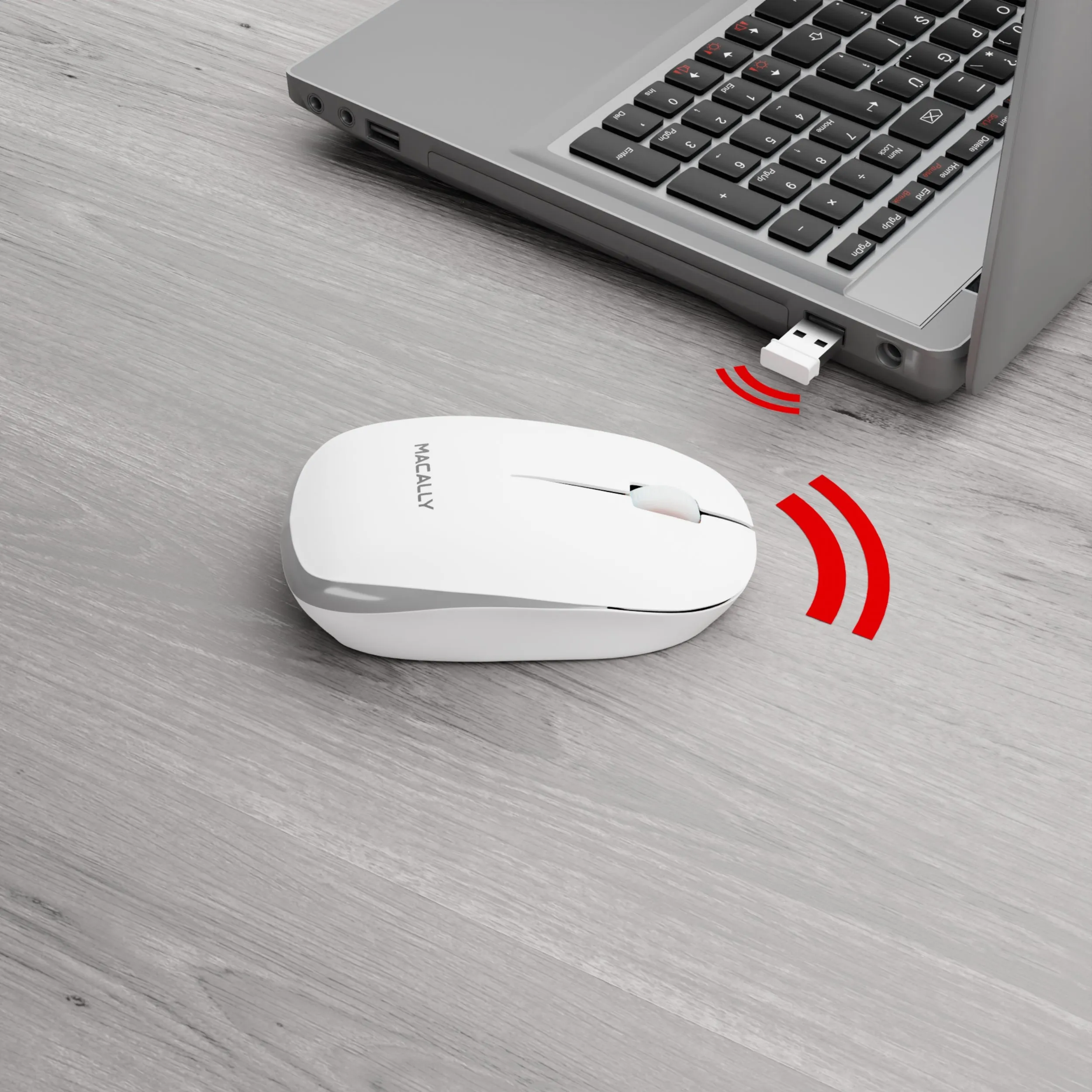 White Wireless Mouse for PC Laptop / Windows Computer