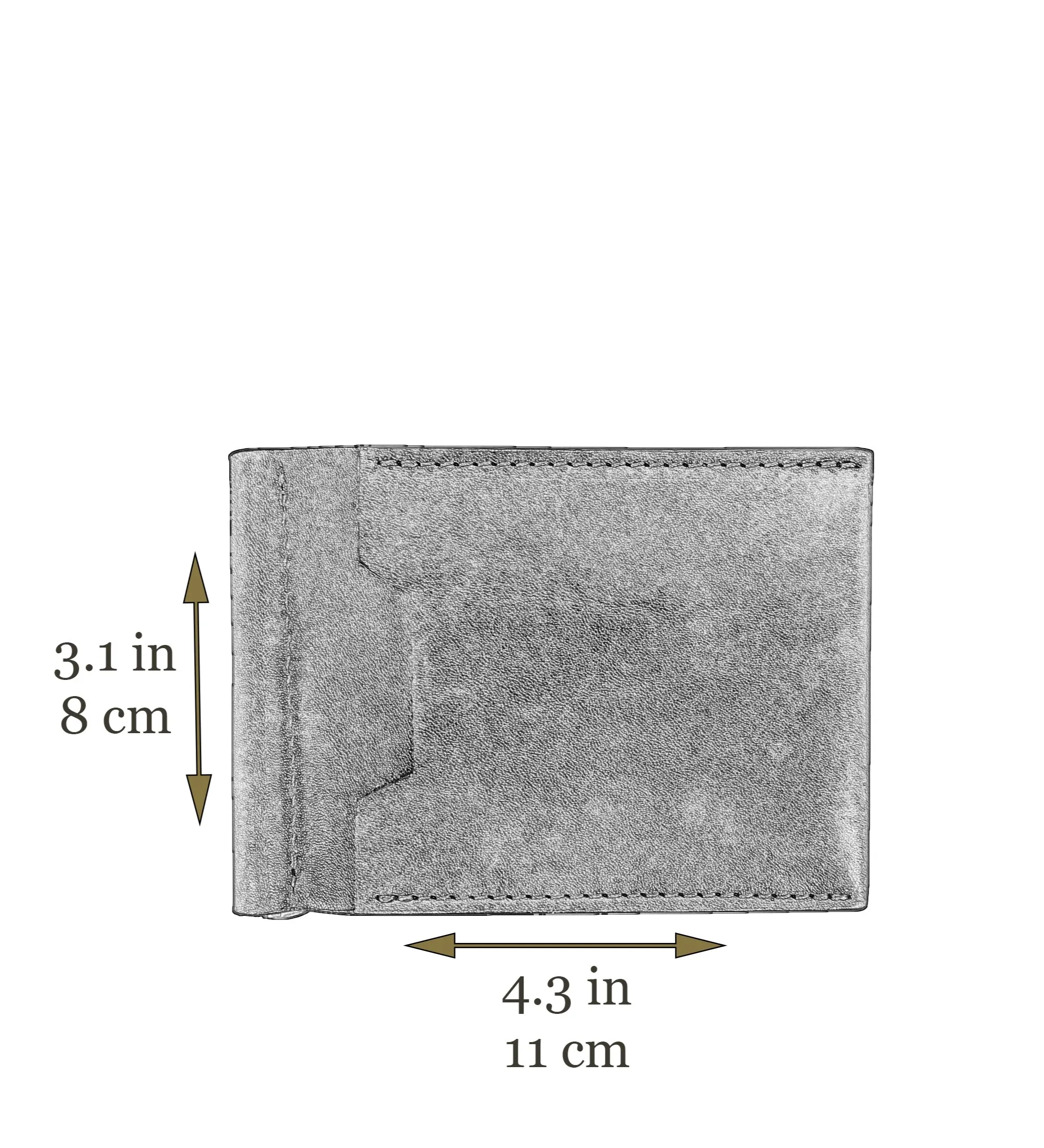 Womens Leather Money Clip Wallet - Tom Jones