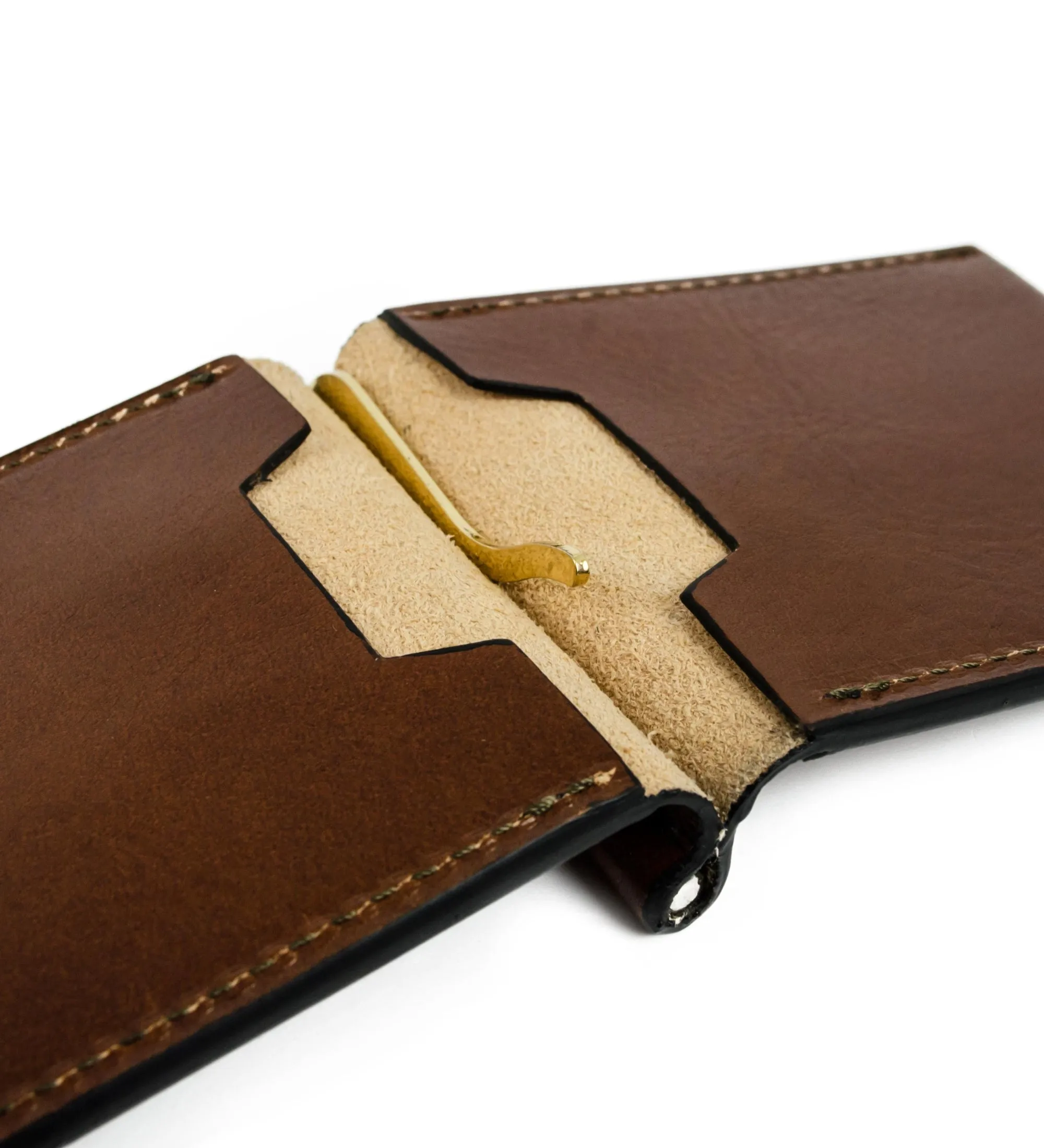 Womens Leather Money Clip Wallet - Tom Jones