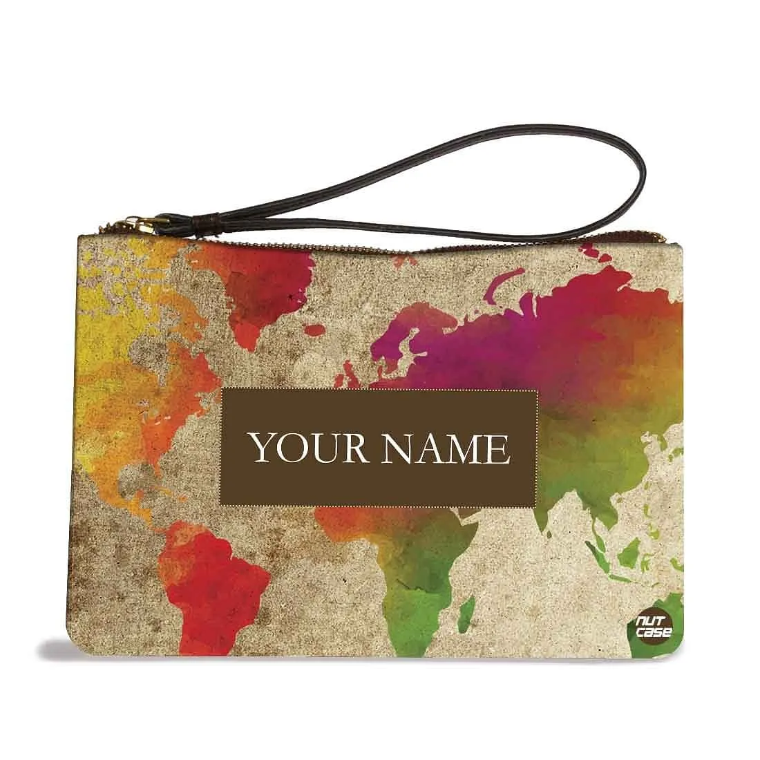 Womens Pouch Purse - Map Design