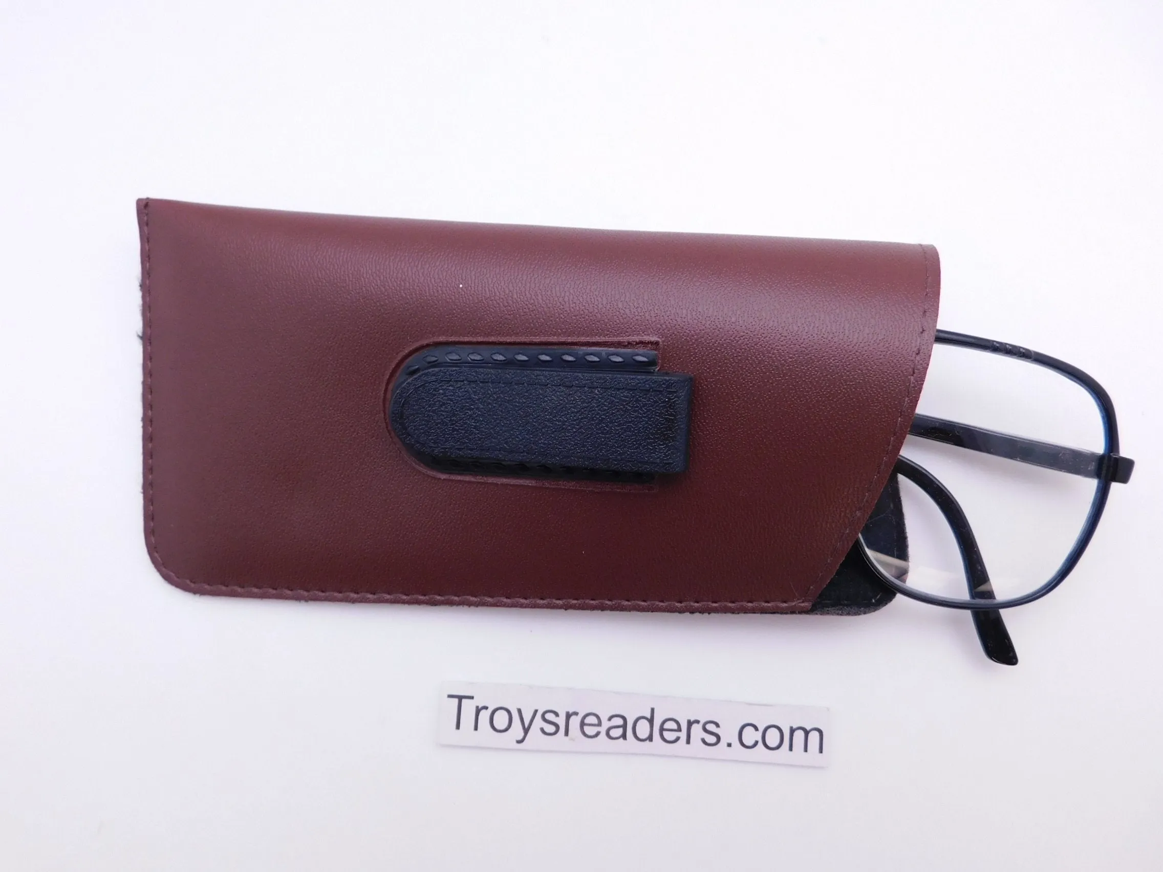 XL Faux Leather Glasses Sleeve/Pouch with Belt Clip in Three Colors