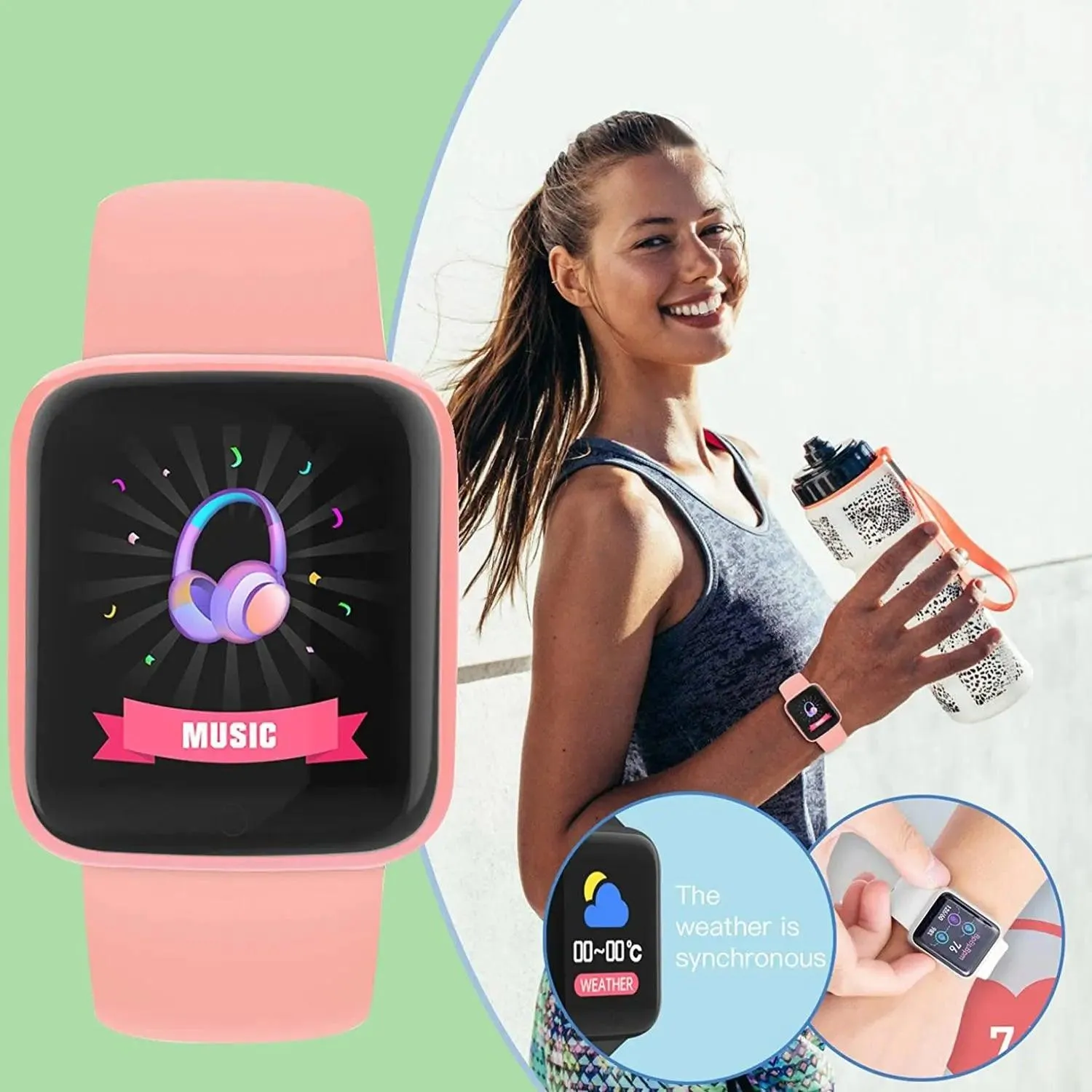 Y68 Multifunctional Smart Watch Unisex Bluetooth Fitness Bracelet