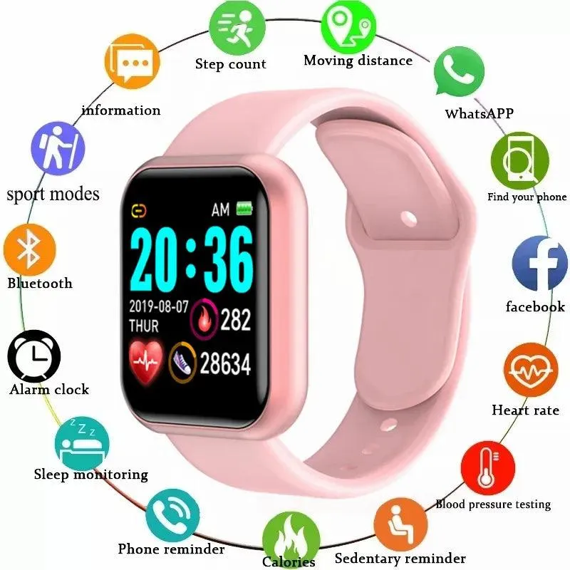 Y68 Multifunctional Smart Watch Unisex Bluetooth Fitness Bracelet